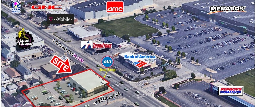 More Photos Of 2418-2426 S Cicero Ave, Cicero Freestanding For Lease