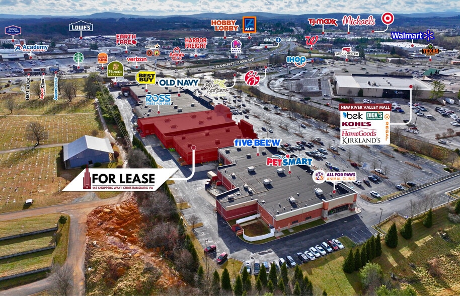 More Photos Of 145 Shoppers Way, Christiansburg General Retail For Lease