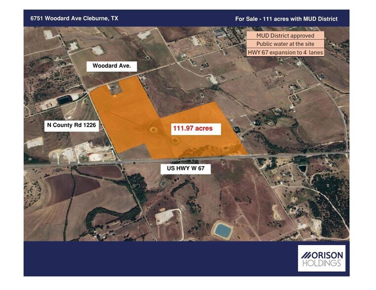 Primary Photo Of 112-Acres Highway 67, Cleburne Land For Sale