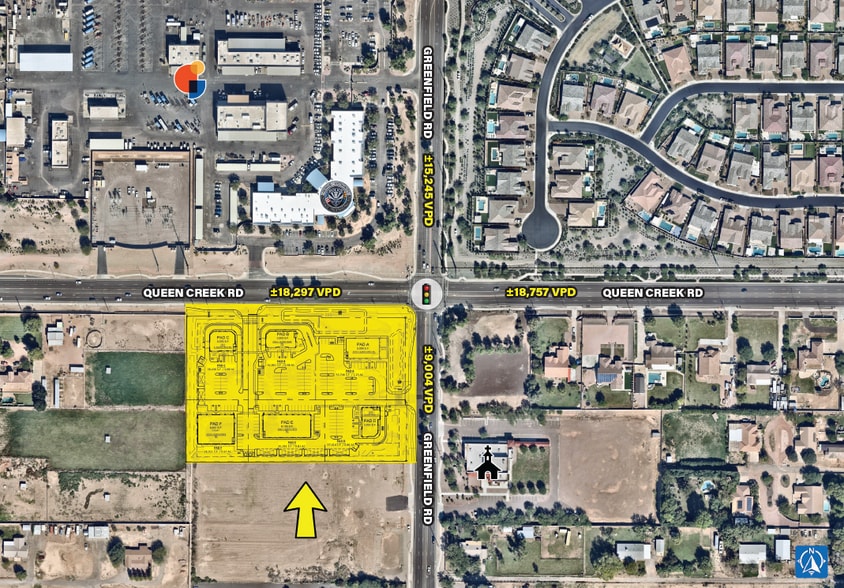 Primary Photo Of Greenfield Rd & Queen Creek Rd, Gilbert Land For Lease