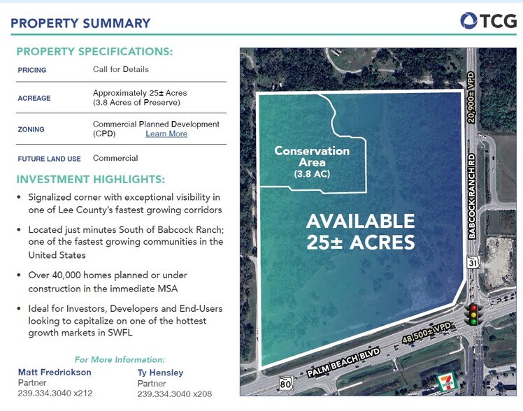 More Photos Of NWC Palm Beach Blvd, Fort Myers Land For Sale