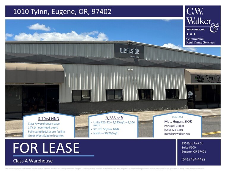 Primary Photo Of 1010 Tyinn St, Eugene Warehouse For Lease