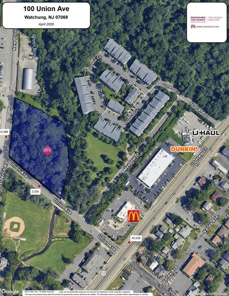 Primary Photo Of 100 Union Ave, Watchung Land For Sale