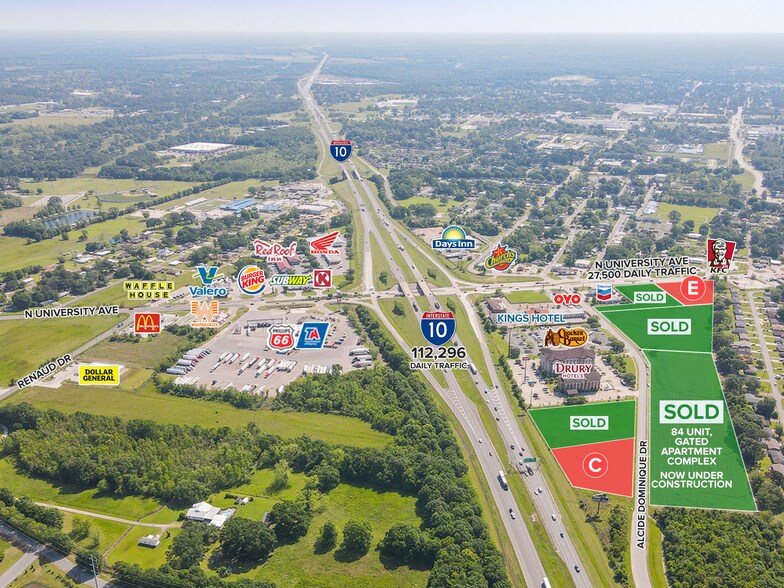 Primary Photo Of N UNIVERSITY AVE AND I-10, Lafayette Land For Sale