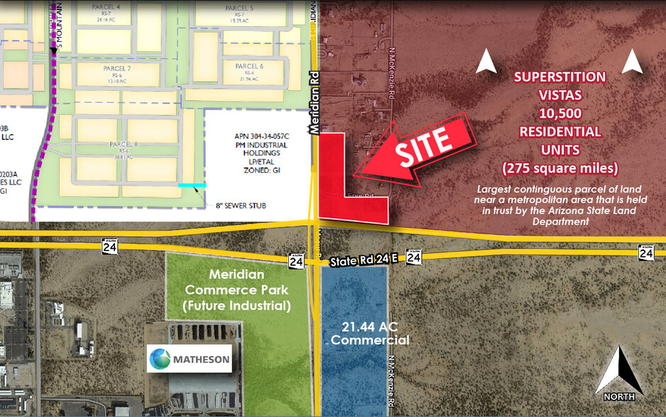 Primary Photo Of NEC Meridian Rd & SR 24, Mesa Land For Sale