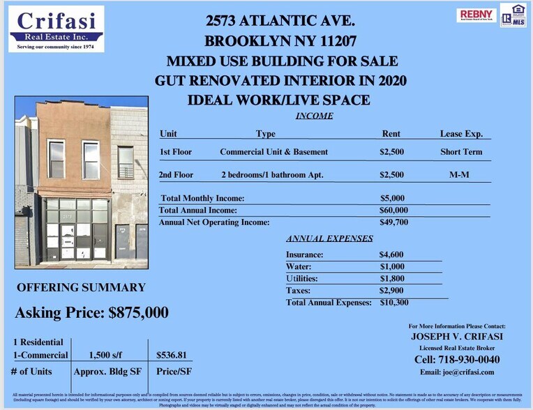 More Photos Of 2573 Atlantic Ave, Brooklyn Storefront Retail Residential For Sale