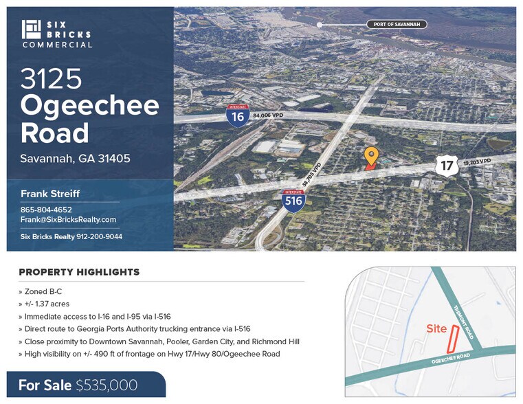 More Photos Of 3125 Ogeechee Rd, Savannah Land For Sale