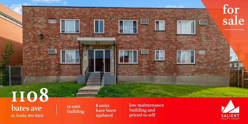 Primary Photo Of 1108 Bates St, Saint Louis Apartments For Sale