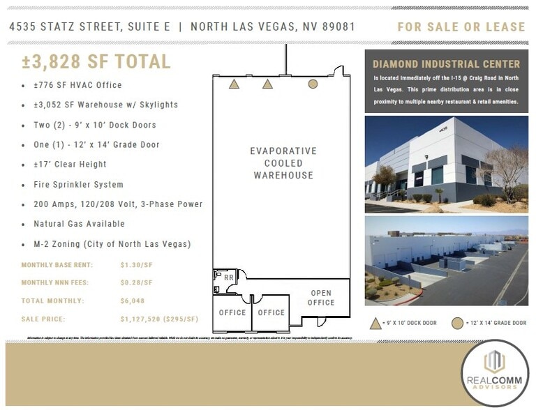 More Photos Of 4535 Statz St, North Las Vegas Warehouse For Sale