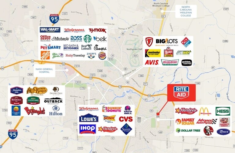 More Photos Of 1123 N Raleigh St, Rocky Mount Drugstore For Lease