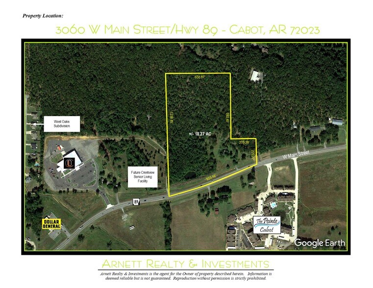 More Photos Of 3060 W Main St, Cabot Land For Sale