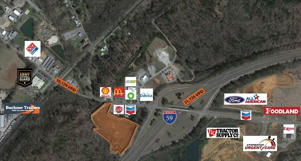 More Photos Of I-59 FREEWAY & SPRINGVILLE, Springville Land For Sale