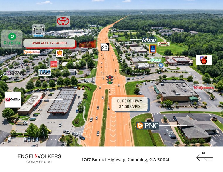 More Photos Of 1747 Buford Hwy, Cumming Land For Sale
