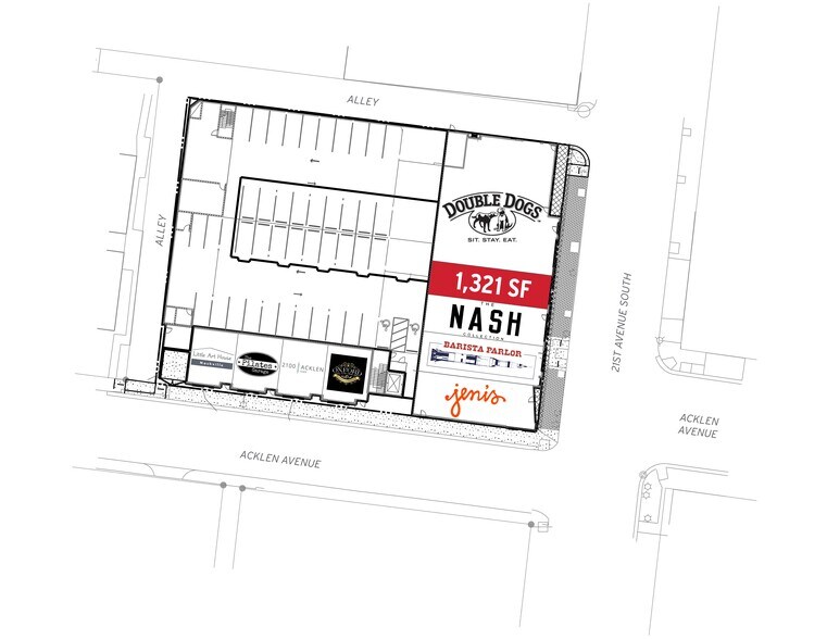 More Photos Of 1807-1819 21st Ave S, Nashville Storefront For Lease