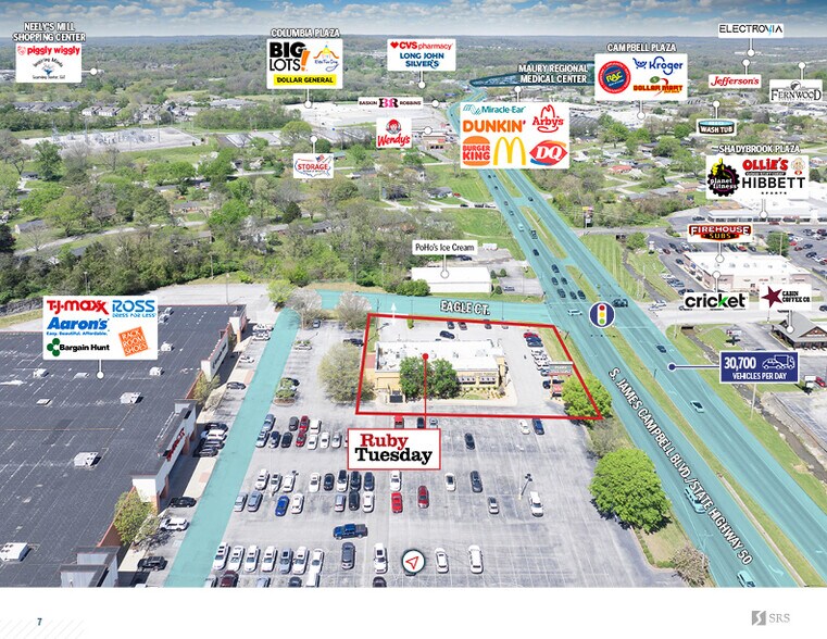 More Photos Of 827 S James Campbell Blvd, Columbia Restaurant For Sale