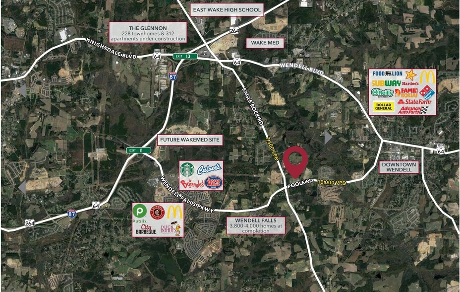 More Photos Of 1236 Wendell Falls Pky, Wendell Storefront For Lease