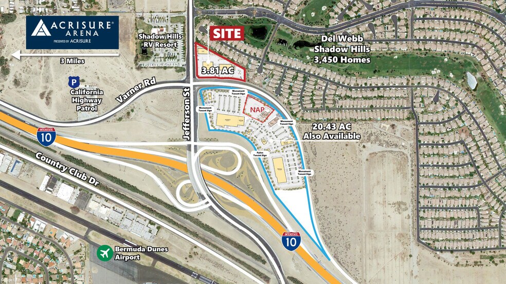 More Photos Of Jefferson St & I-10 Offramp, Indio Land For Sale
