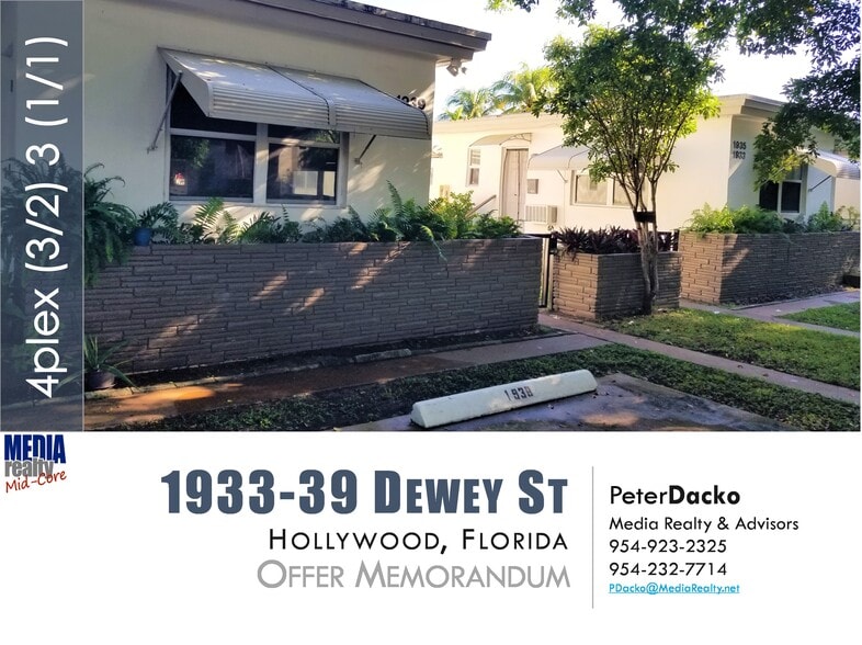 Primary Photo Of 1933 Dewey St, Hollywood Apartments For Sale