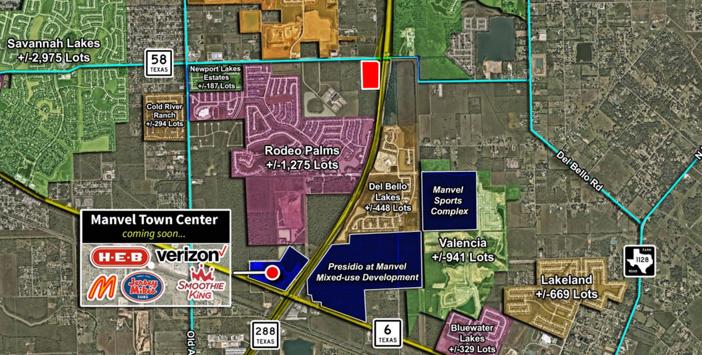 Primary Photo Of SWC SH 288 & CR 58, Manvel Land For Sale