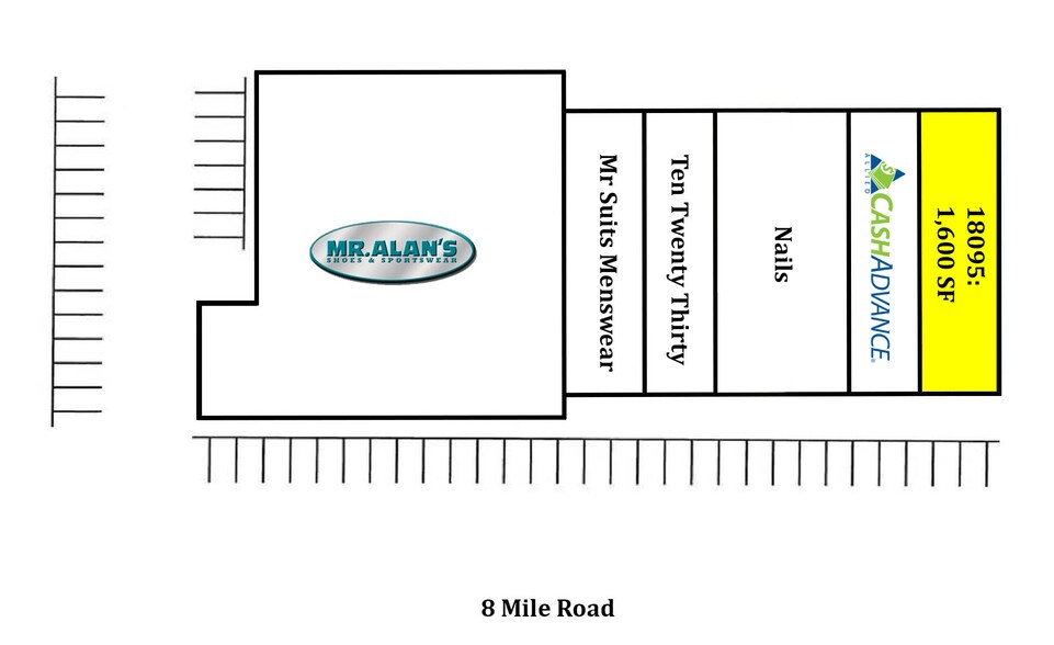 More Photos Of 18055-18095 E 8 Mile Rd, Eastpointe Unknown For Lease