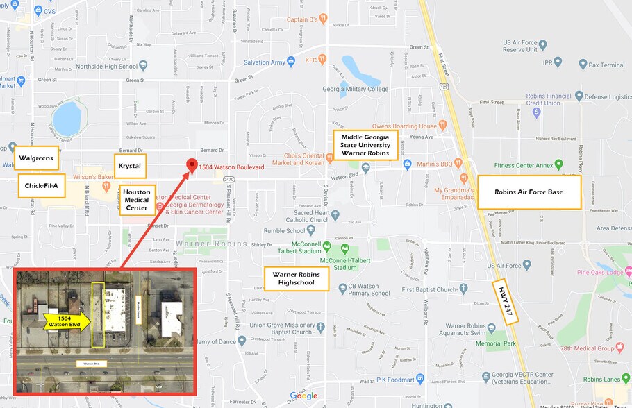 More Photos Of 1504 Watson Blvd, Warner Robins Land For Sale