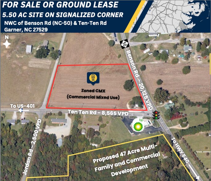 Primary Photo Of 3316 Benson Rd, Garner Land For Lease