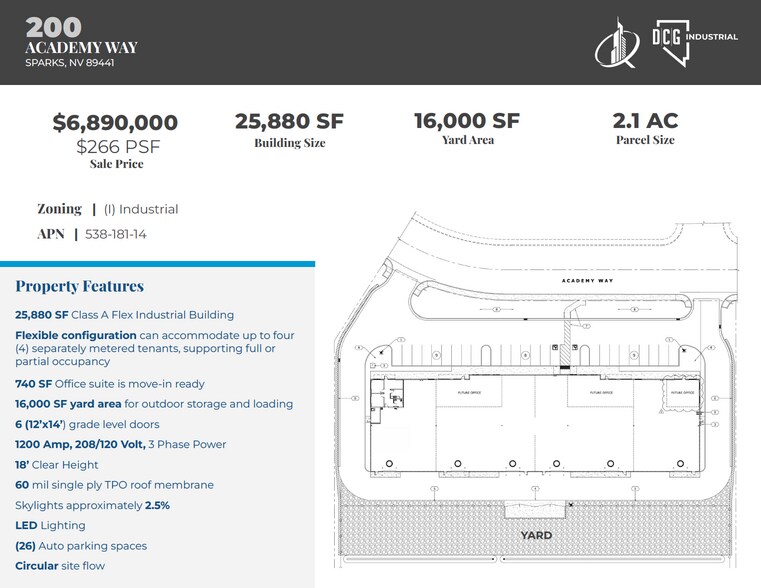 More Photos Of 200 Academy Way, Sparks Industrial For Sale