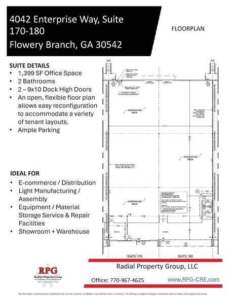 More Photos Of 4042 Enterprise Way, Flowery Branch Warehouse For Lease