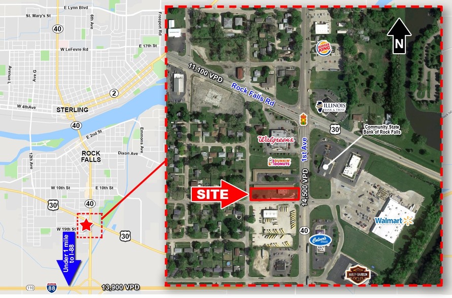 Primary Photo Of NWC Route 40 & 19th St, Rock Falls Land For Sale