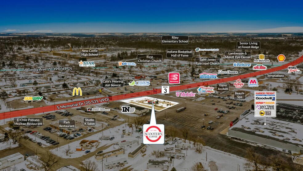 More Photos Of 1705 S Memorial Dr, New Castle General Retail For Sale