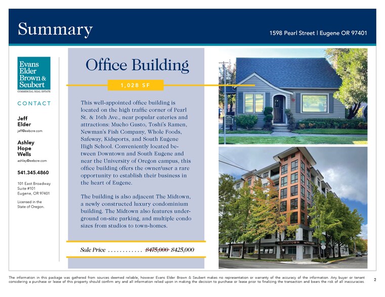 More Photos Of 1598 Pearl St, Eugene Office For Sale