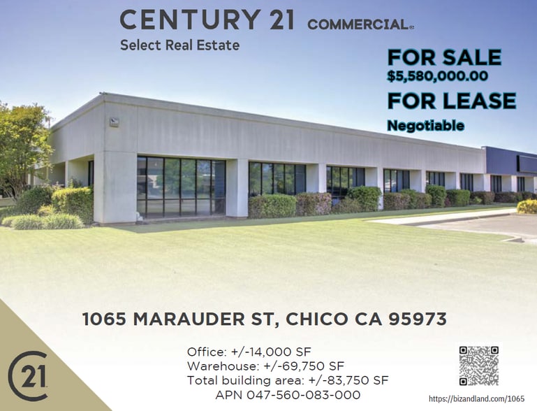 Primary Photo Of 1065 Marauder St, Chico Manufacturing For Sale