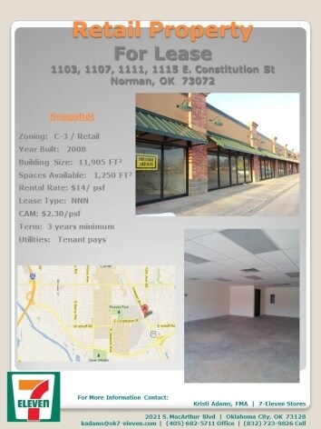 More Photos Of 1103-1123 E Constitution St, Norman Freestanding For Lease