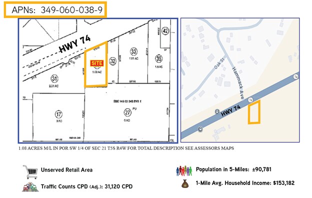 More Photos Of NWC Hwy 74 & Hammack Ave, Perris Land For Lease