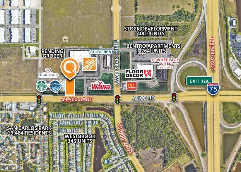 More Photos Of 16991 Three Oaks Market Place, Fort Myers Land For Lease