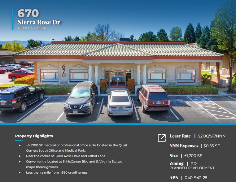 More Photos Of 670 Sierra Rose Dr, Reno Medical For Lease