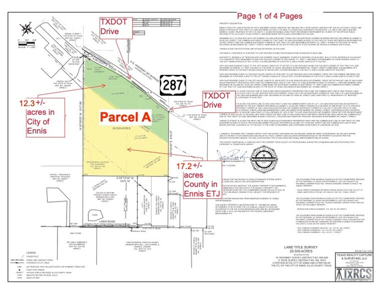 More Photos Of Ensign Road & Hwy 287, Ennis Land For Sale
