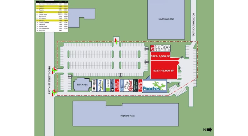 More Photos Of 5321-5355 E 41st St S, Tulsa General Retail For Lease