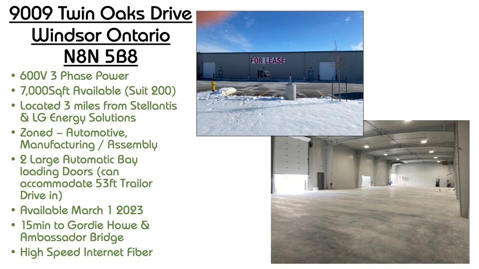 More Photos Of 9009 Twin Oaks Dr, Windsor Warehouse For Lease