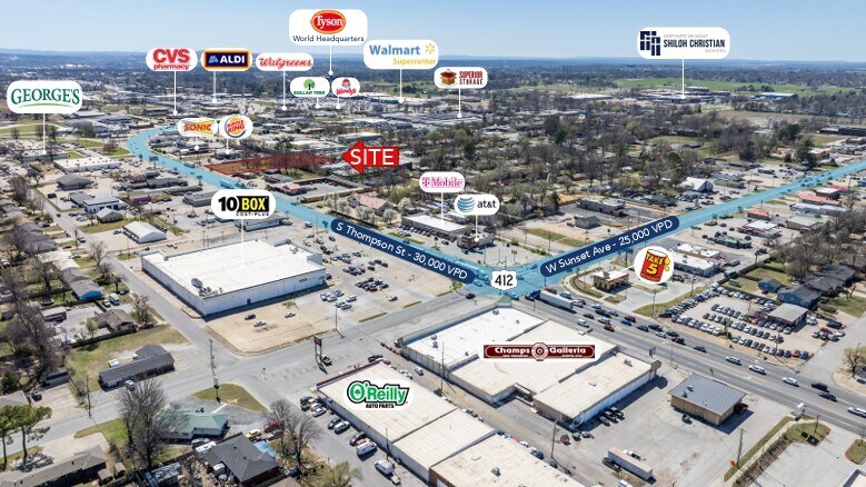 Primary Photo Of 1214 S Thompson St, Springdale Land For Sale