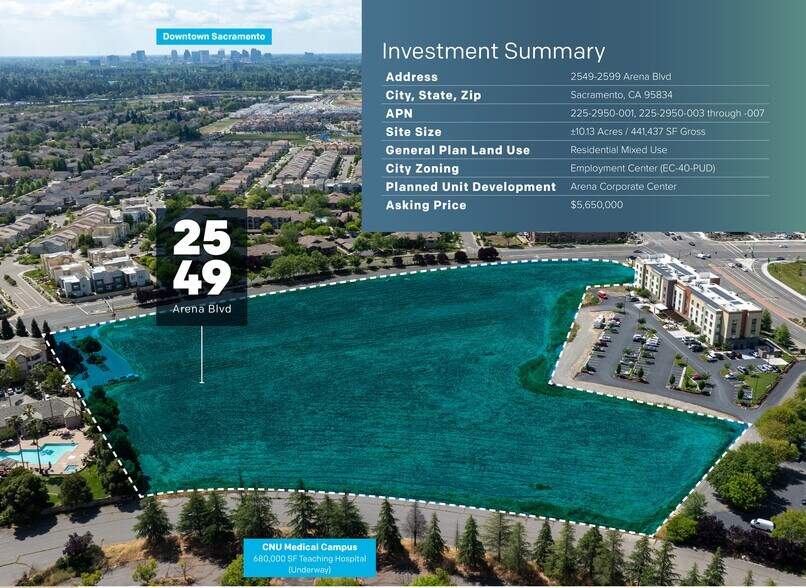More Photos Of 2549-2599 Arena Blvd, Sacramento Land For Sale