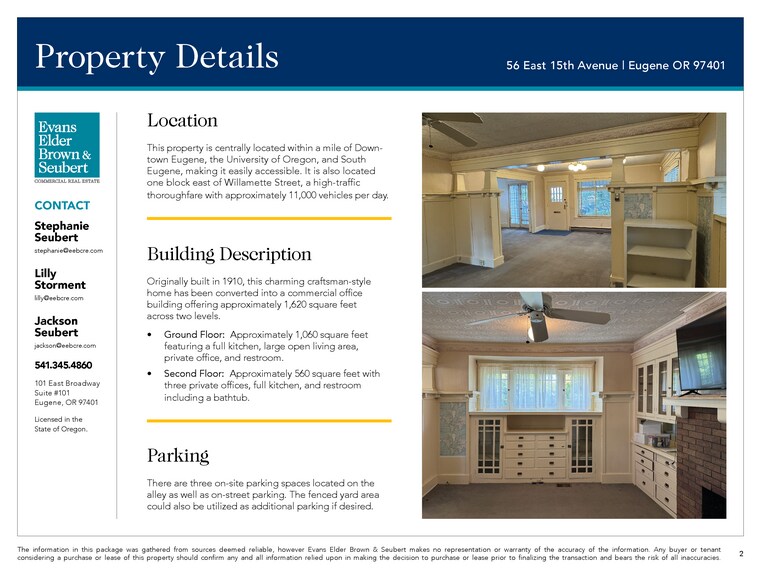 More Photos Of 56 E 15th Ave, Eugene Office For Sale