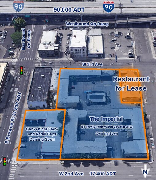 Primary Photo Of 128 W 3rd Ave, Spokane Restaurant For Lease