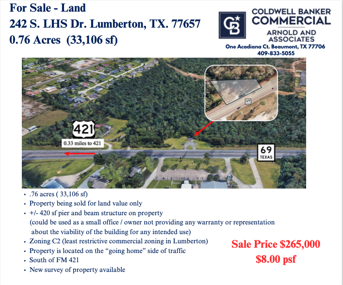 Primary Photo Of 242 S Lhs Dr, Lumberton Land For Sale