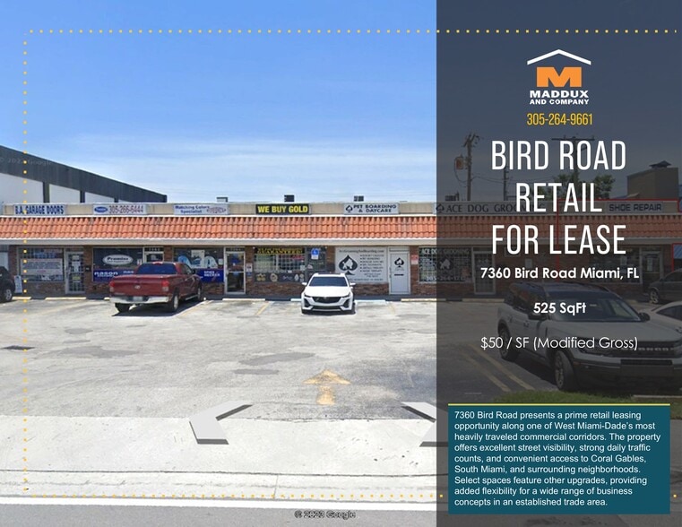 Primary Photo Of 7360-7374 Bird Rd, Miami Freestanding For Lease