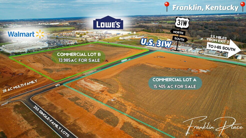 Primary Photo Of Nashville Rd @ VFW Road, Franklin Land For Sale