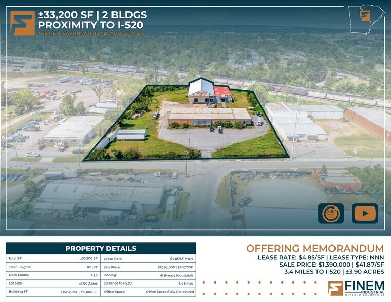 Primary Photo Of 1219 New Savannah Rd, Augusta Distribution For Lease