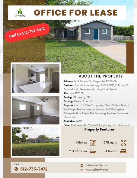 More Photos Of 1410 Ransom St, Pflugerville Office Residential For Lease