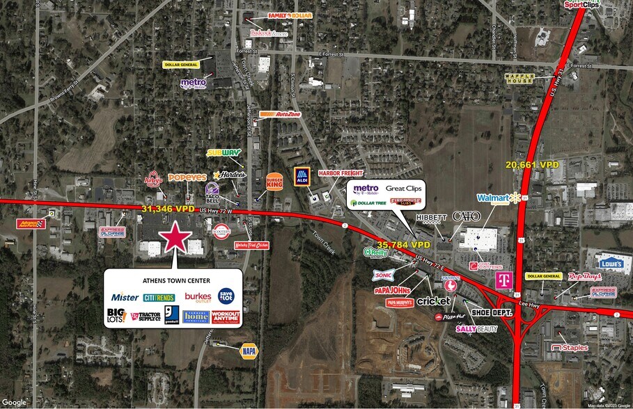 More Photos Of 601-661 US Highway 72 W, Athens Unknown For Lease