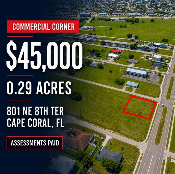 Primary Photo Of 801 NE 8th Ter, Cape Coral Land For Sale